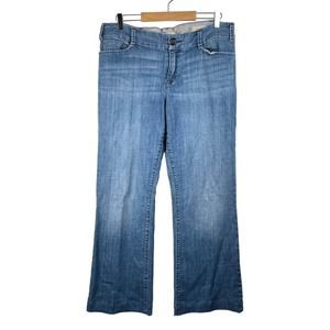 y2k Gap Curvy Stretch Wide Leg Jeans Size 14 Hemmed